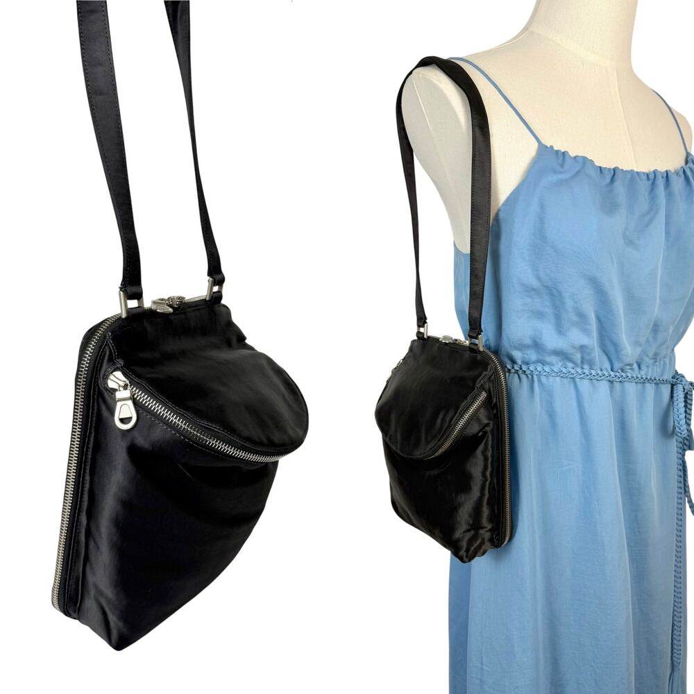 Johnny Farah Nylon Shoulder Bag in Black
